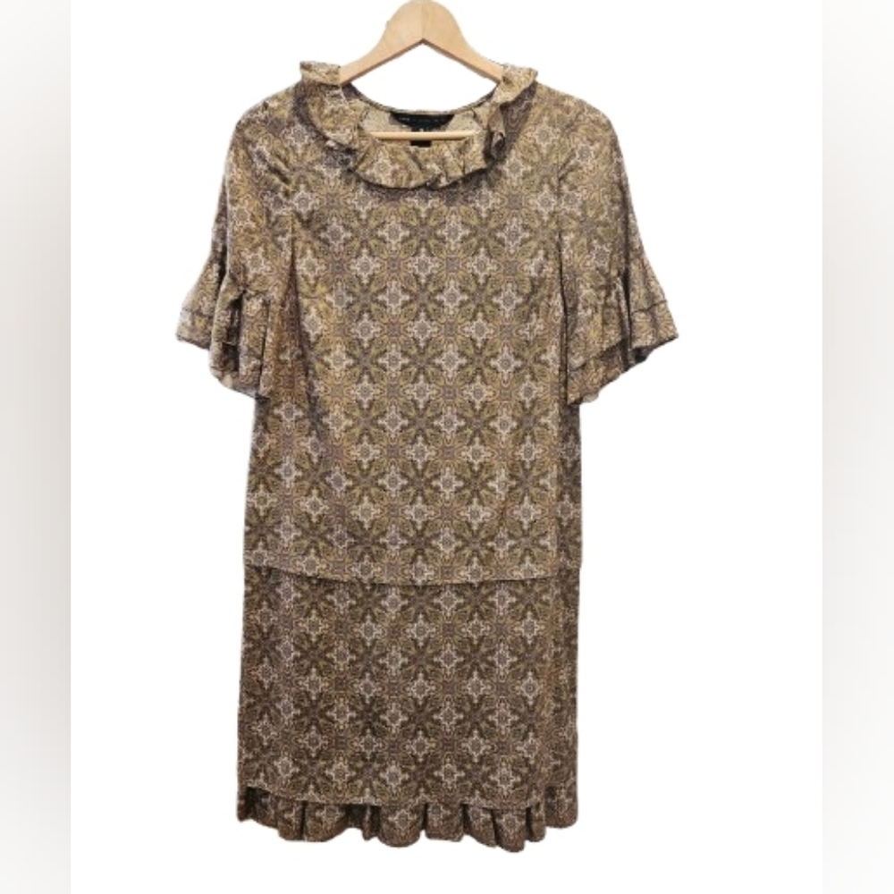 Marc by Marc Jacobs Silk Paisley Ruffle Hem Dress XS NWT The RealReal